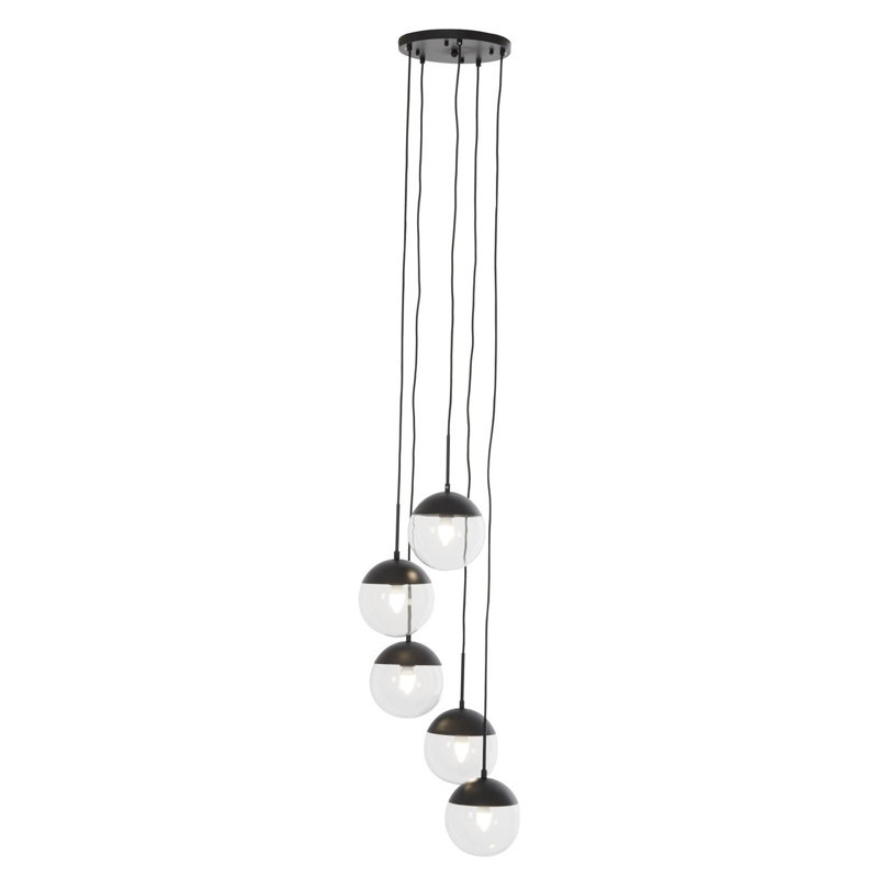 Royce 5 - Light Black Cluster Pendant