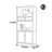 Solid wood frame storage cabinet bookcase