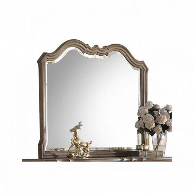 Miroir antique à finition taupe