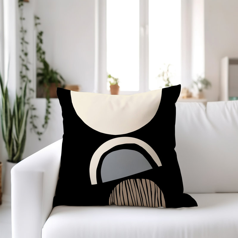Jeté carré / extérieur en polyester Chamu, L 15 po x H 15 po, Gris
