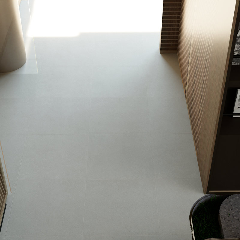 Nomad 24" x 24" Concrete Look Matte Porcelain Tile, Light Gray