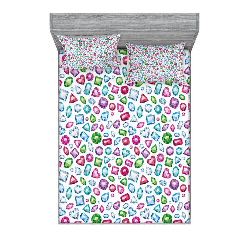 Microfiber Sheet Set, Queen Sheet Set with Fitted Sheet