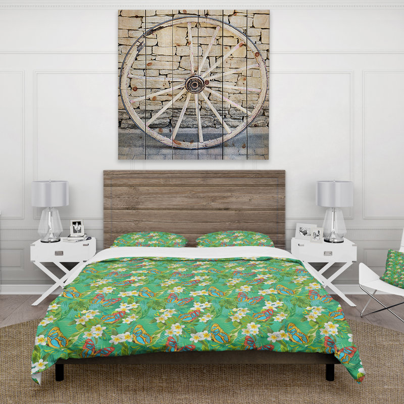 Ensemble de housse de couette tropical, Housse de couette très grand + 2 taies décoratives