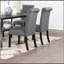 Ensemble de 2 chaises de salle à manger en tissu gris anthracite