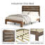 Grand lit plateforme en bois de style campagnard industriel - aucun sommier nécessaire-1300434461