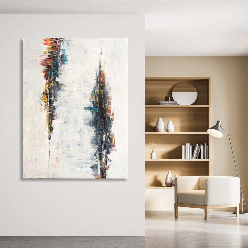 Distortion On Canvas Hand Embellished Art Print by John Beard, 40" H x 30" W x 1.5" D