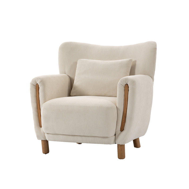Fauteuil à oreilles en forme de cœur, 1, Blanc