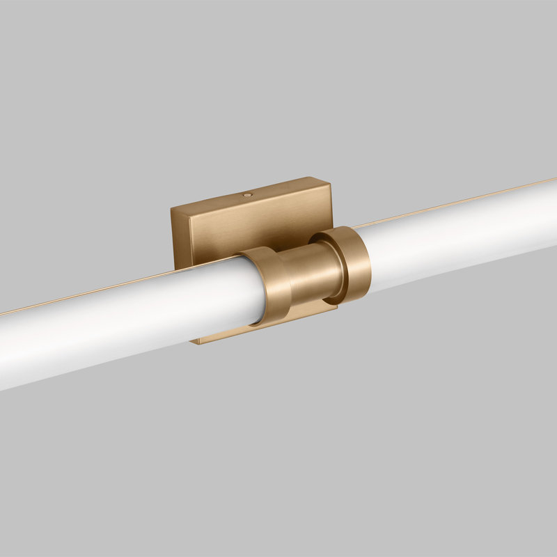 Éclairage à intensité variable pour meuble-lavabo à DEL 1 lumière Kelan, Laiton satiné, 20 W
