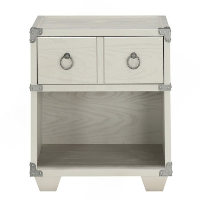 Grey 1-Drawer Nightstand