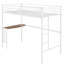 Lit superposé blanc métallique avec bureau et chambre polyvalente indispensable pour une vie confortable-1222983358