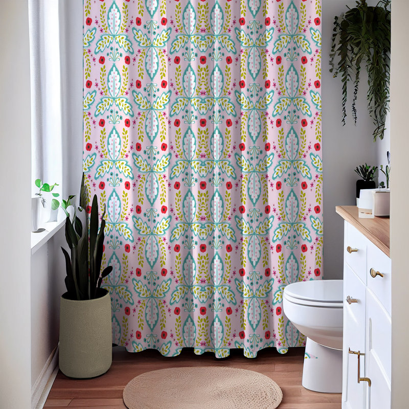 Schiess Shower Curtain, 93" H x 70" W, Floral