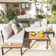 Lovene 5 - Person Modular Patio Conversation Sets with Cushions