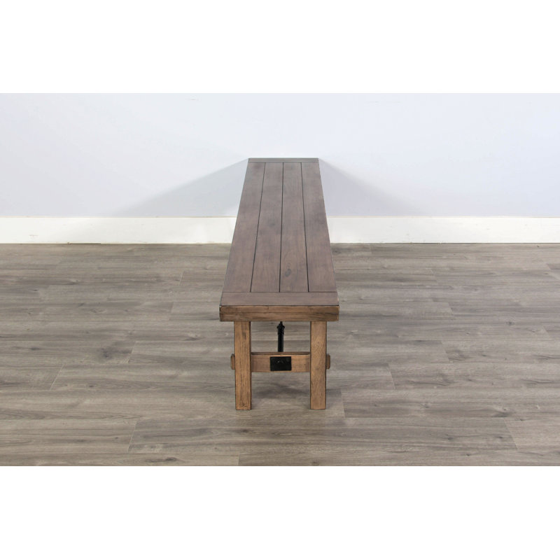 Coweta Solid Wood Bench, Buckskin
