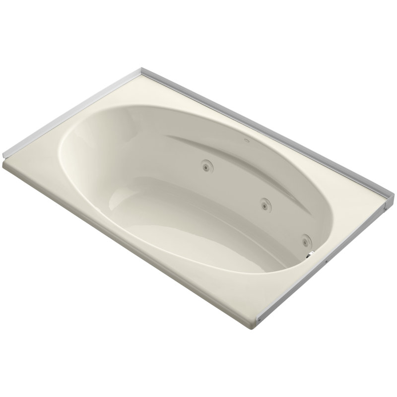 Baignoire tourbillon 60 po x 36 po, Amande