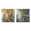 Green Floral Bamboo Bliss - Ensemble de 2 collages floraux carrés-534801040-534801130