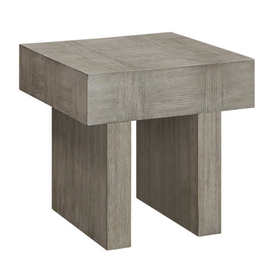 Table de bout rectangulaire en bois brun-gris pour bureau moderne
