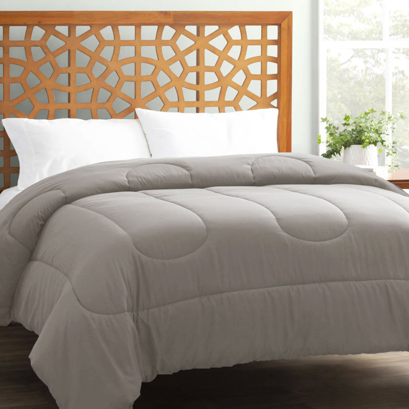 Ensemble de lit dans un sac léger - Basics by Wayfair ™, Édredon double et 5 pièces supplémentaires, Taupe