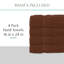 Ensemble de 4 serviettes Willow - 100% coton peigné, 630 g / m² de qualité supérieure, chocolat, ultra doux et très absorbant (4 serviettes à main)-501306312-501306314