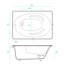 Baignoire de trempage réversible ovale 60 po x 42 po Claire