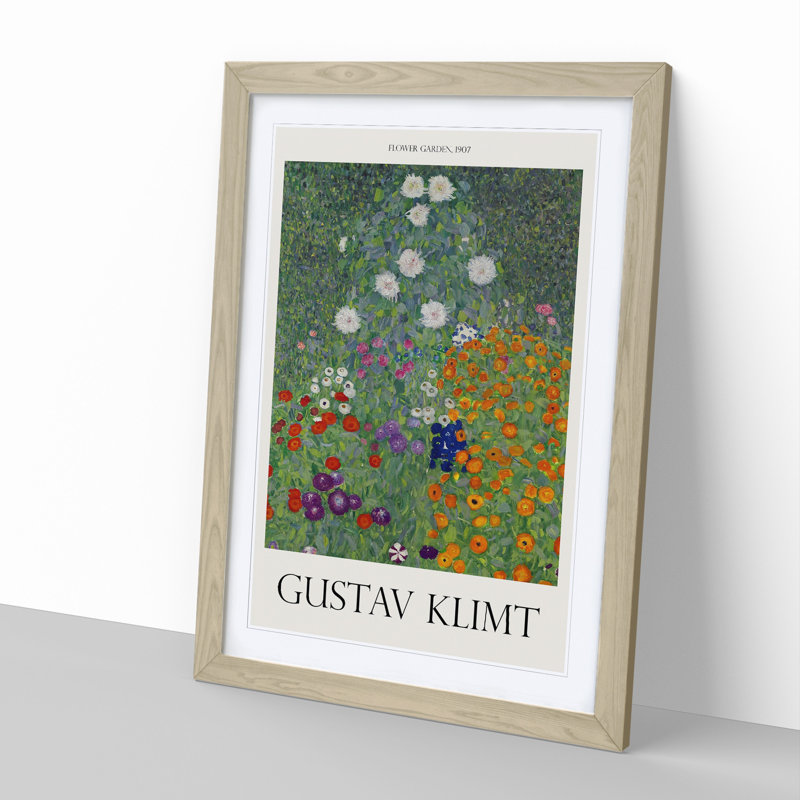 Flower Garden Vol.2 by Gustav Klimt - Single Picture Frame Print, 36cm H x 27cm W x 2cm D, Oak Framed