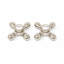 P0219 Paire de poignées à points croisés avec boutons en laiton et en porcelaine-109306078