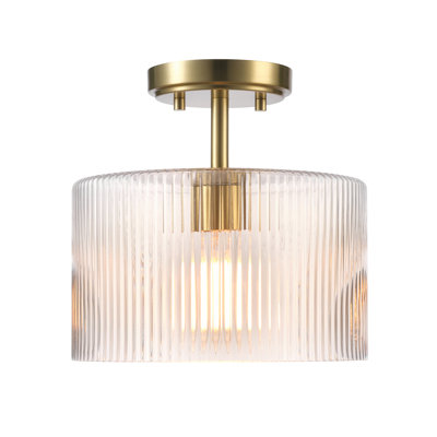 Deshonda Glass Semi Flush Mount