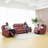 Set Leather Recliner Sofa Set Loveseat Chair Furniture Sofa Set For Living Room/Small Space/Rv/House/Office/Theater Seating (Red Leather, 3 Piece Set)