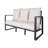 Three-Seat Sofa + Rectangular Coffee Table, Beige Cushions