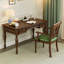 Bureau rectangulaire à 3 tiroirs en bois massif brun noisette