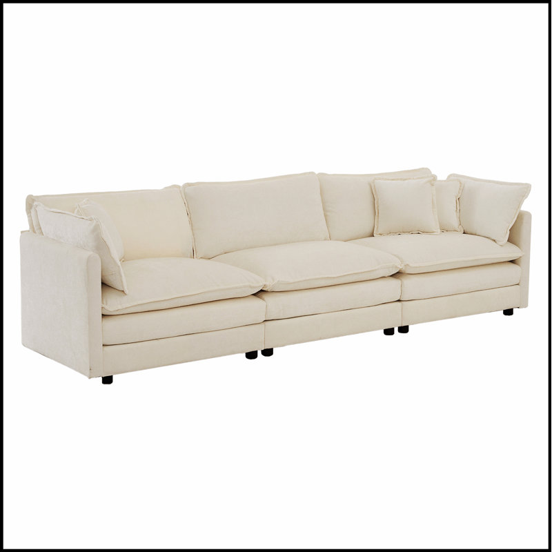 Luxueux canapé modulaire surdimensionné pour le salon, rehaussant le confort et le style avec ce repose-pieds convertible, 3
