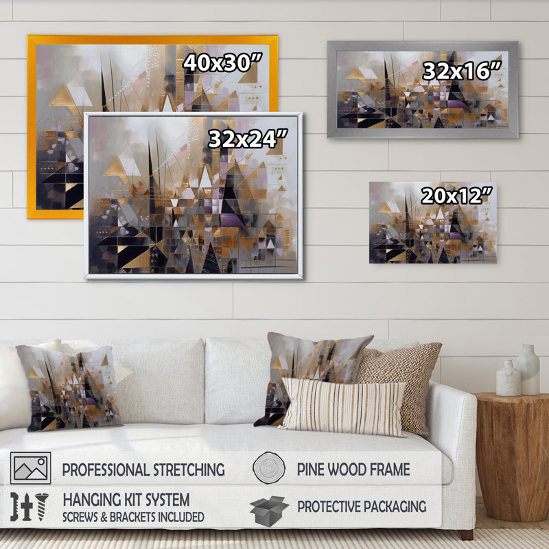«Soft Color Composition II», impressions murales géométriques modernes, H 12 po x l 20 po x P 1 po