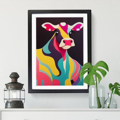 Arlia Cow Block Colour - Picture Frame Print