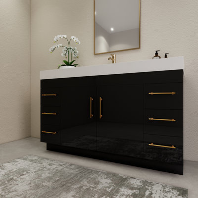 60" Single Bathroom Vanity Set