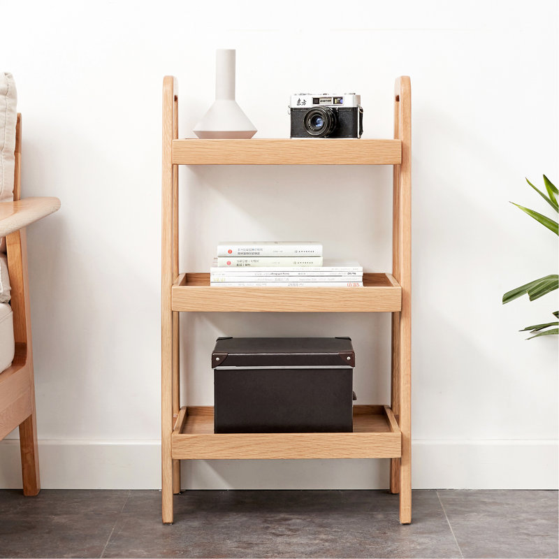 Banc de rangement Beech Bibliothèque en chêne massif pour tous les espaces. Conception à la mode, cadre stable. Polyvalent, portatif. Installation rapide. Jaune. 18,01 po de profondeur, 12,65 po de largeur, 31,67 po