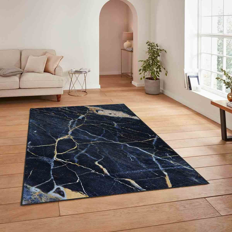 High-Quality Woven Carpet, 5.2 x 7.5 Feet, 100% Polyester, 740 g/m² | Non-Slip Felt Dot Underside, 0.16 in Pile Height | Machine Washable (30°C), Easy to Clean | Stylish Digital Print, Perfect for Living Room & Bedroom