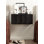 Armoire murale en bois avec portes à fermeture par pression