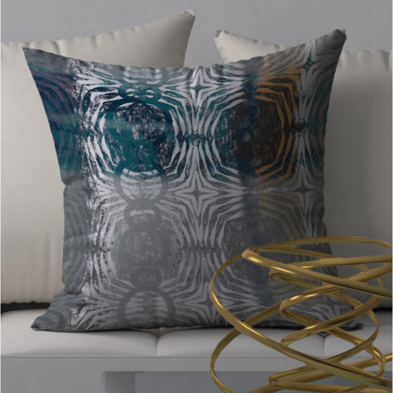 Charmante housse de coussin carrée/insert, 18 po x 18 po