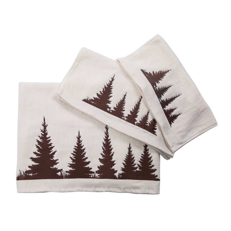 Ensemble de serviettes 3 pièces Clearwater Pines Pines, Crème