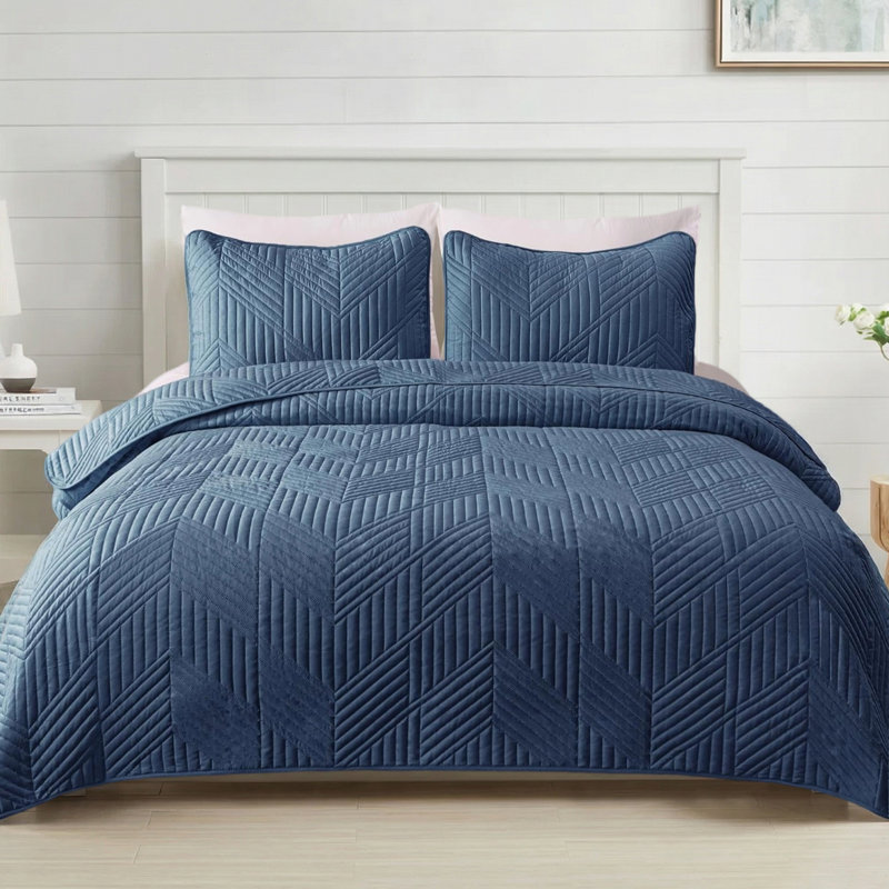 Literie de courtepointe de haute qualité, couvre-lit léger et doux, ensemble de couvre-lit géométrique moderne pour toutes les saisons, kaki