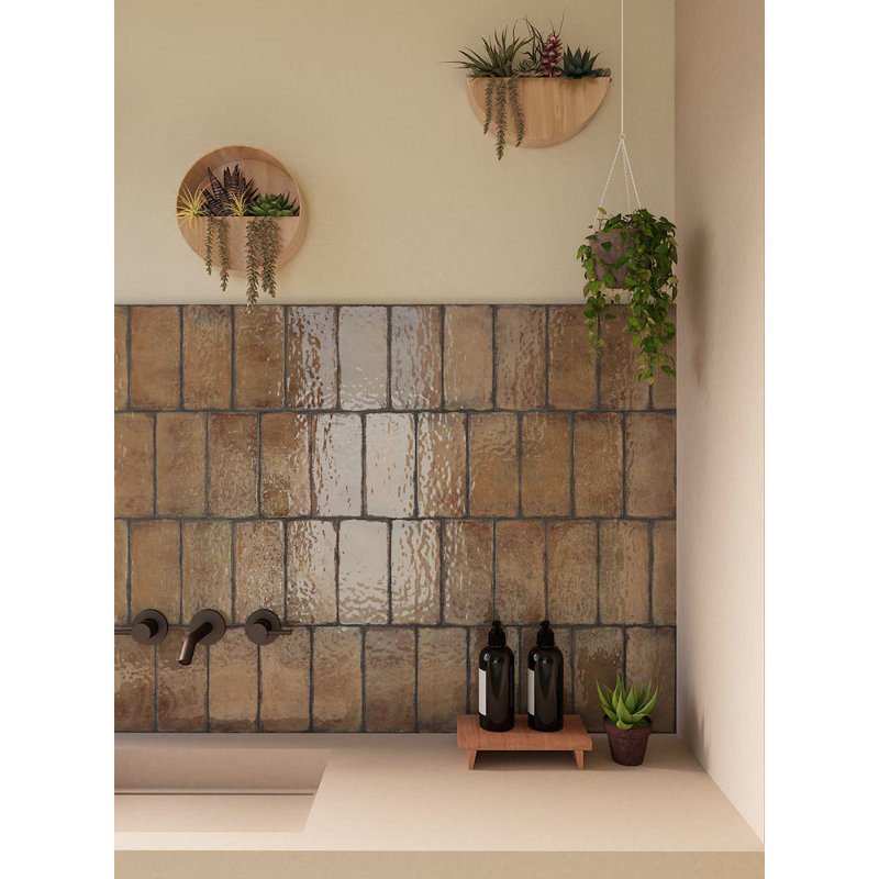 Carreau de porcelaine poli 6x12 Iris Marron