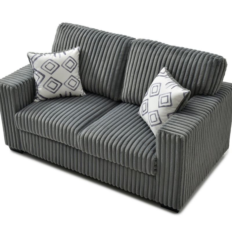 Causeuse en tissu Teddy, Grey Teddy