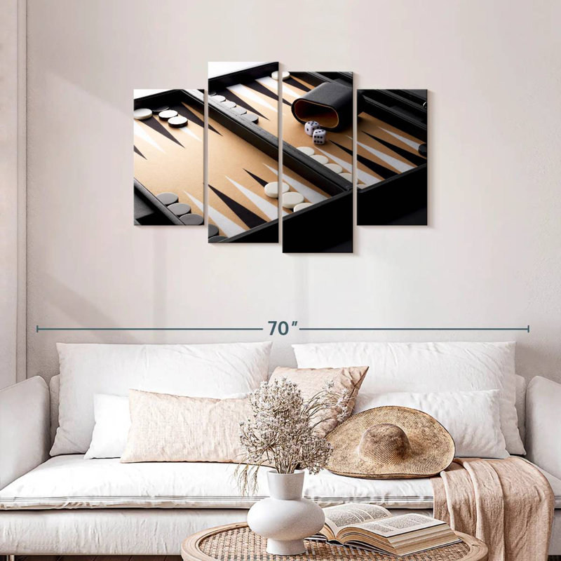 Senne Modern Backgammon, 27" H x 43" W