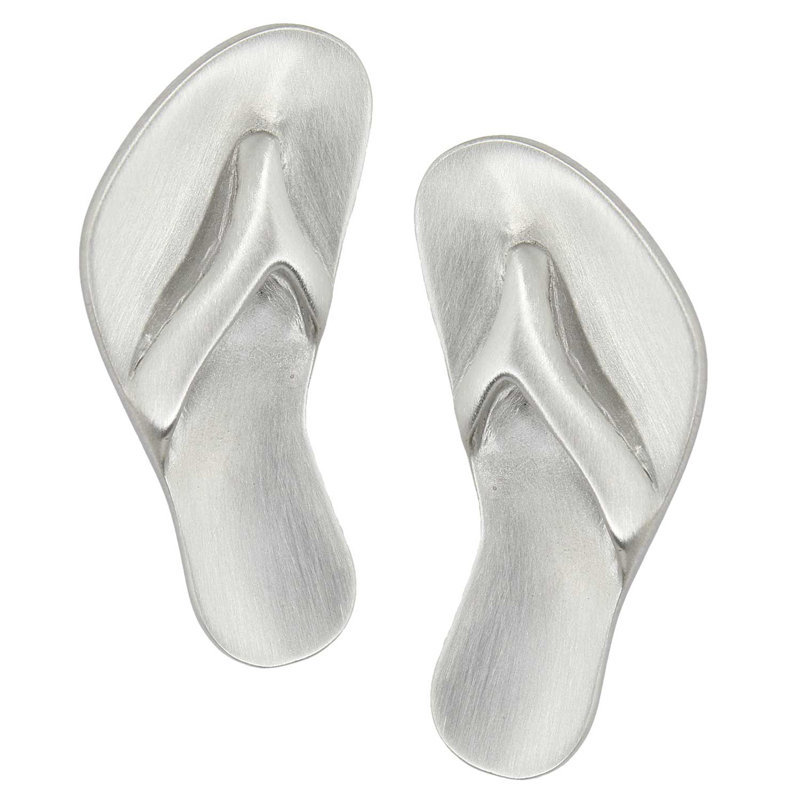 2 1/2" Left Flip Flop-Sandal Knob, Brushed Nickel