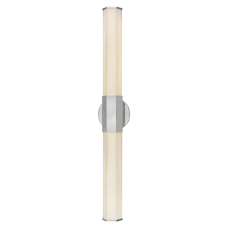 Barre d'éclairage de salle de bain 1 lumière DEL Belden, Nickel poli