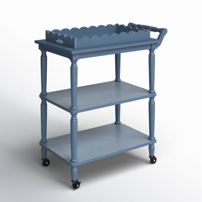 Haven 3 Tier Dining Cart, Blue