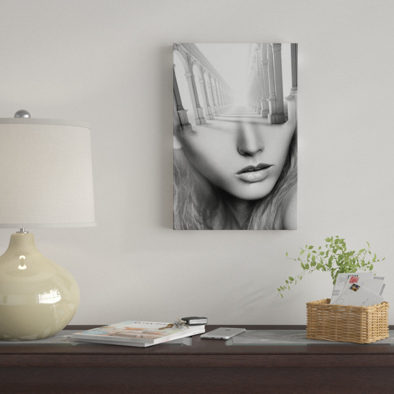 « antic lady », impression sur toile, H 40 po x l 26 po x P 1,5 po, Pas de tapis, Toile tendue