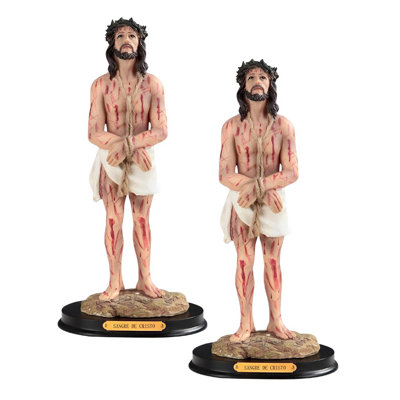 "Ensemble de 2 pièces" ICE ARMOUR 12 "H Sangre de Cristo Figurine de statue sacrée ornement de décoration de maison / chambre et idées de cadeaux parfaits pour le réchauffement de la maison, les fêtes et les anniversaires
