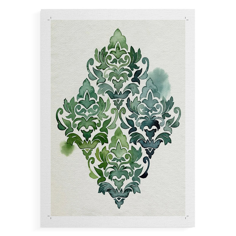 Motif d'algues et d'azule II - Impression sur toile seulement - NON-CADRE, H 18 po x l 12 po