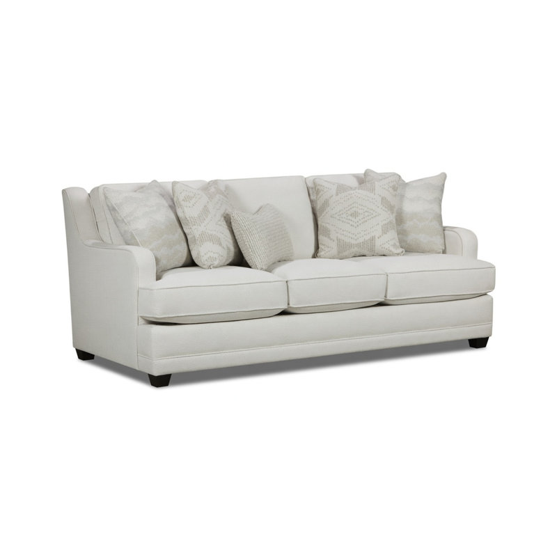 Olatunde 87" Upholstered Sofa, Hobnob Cotton