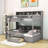 Halsy Kids Twin over Twin Drawer Wood Bunk Bed with Shelves-109856792
